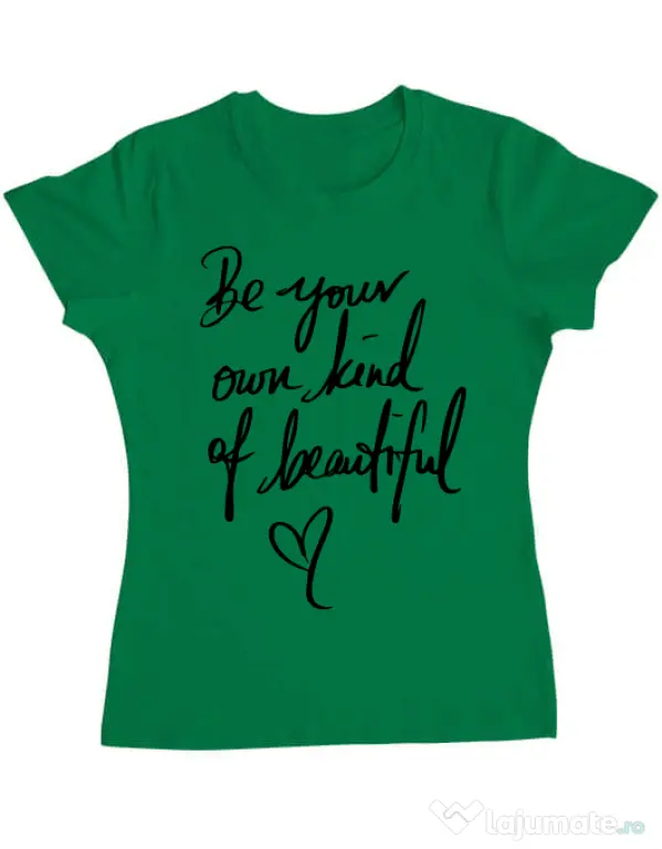 Tricou ADLER dama Be your own kind of beautiful Verde mediu
