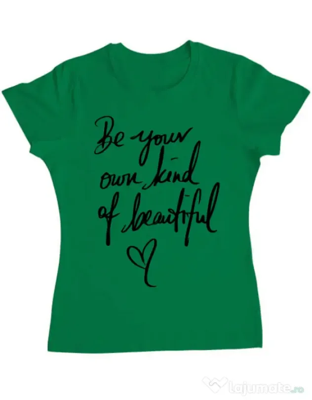 Tricou ADLER dama Be your own kind of beautiful Verde mediu