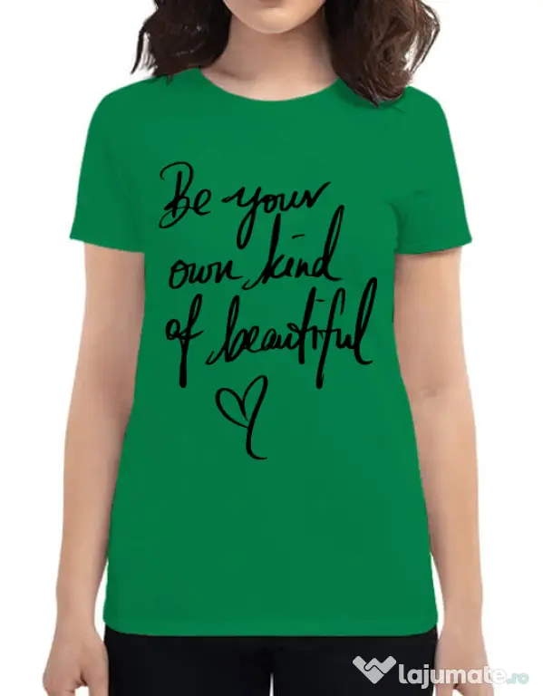 Tricou ADLER dama Be your own kind of beautiful Verde mediu