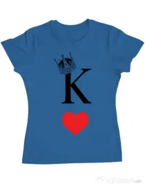 Tricou ADLER dama Fancy King Albastru azuriu