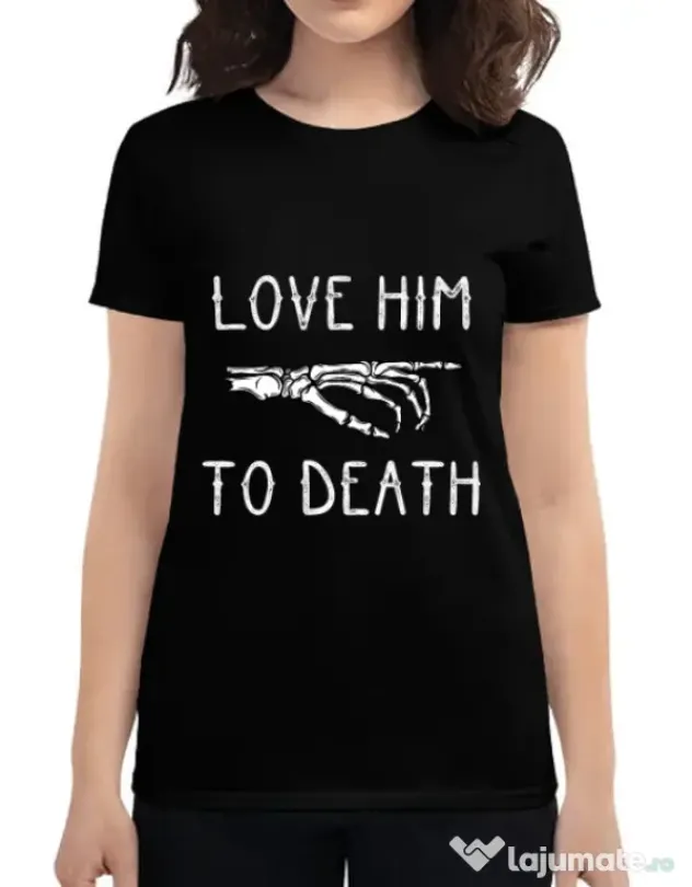 Tricou ADLER dama Love him to death Negru