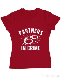 Tricou ADLER dama Partners in crime 2 Rosu