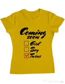Tricou ADLER dama Coming soon 2 Galben