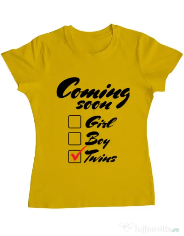 Tricou ADLER dama Coming soon 2 Galben