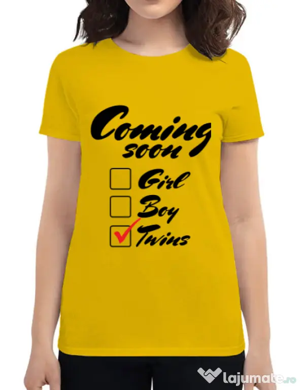 Tricou ADLER dama Coming soon 2 Galben