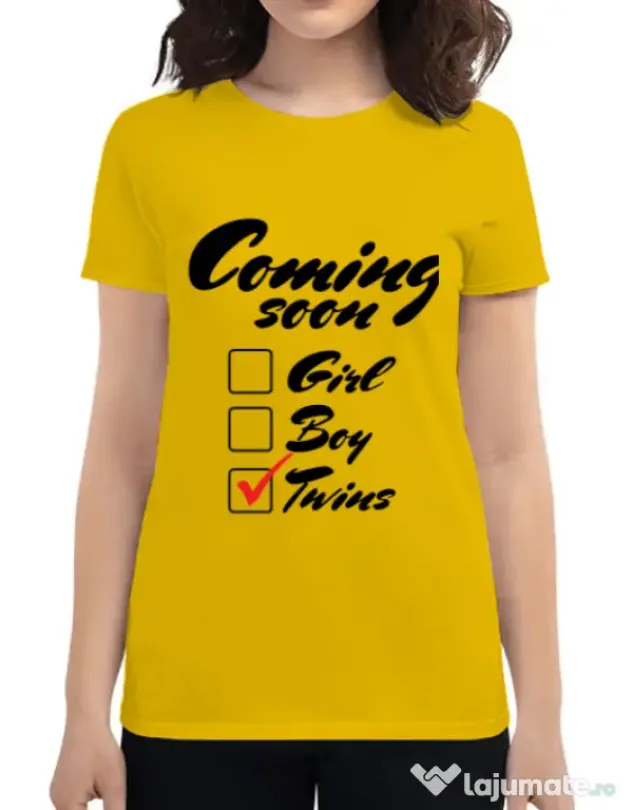 Tricou ADLER dama Coming soon 2 Galben