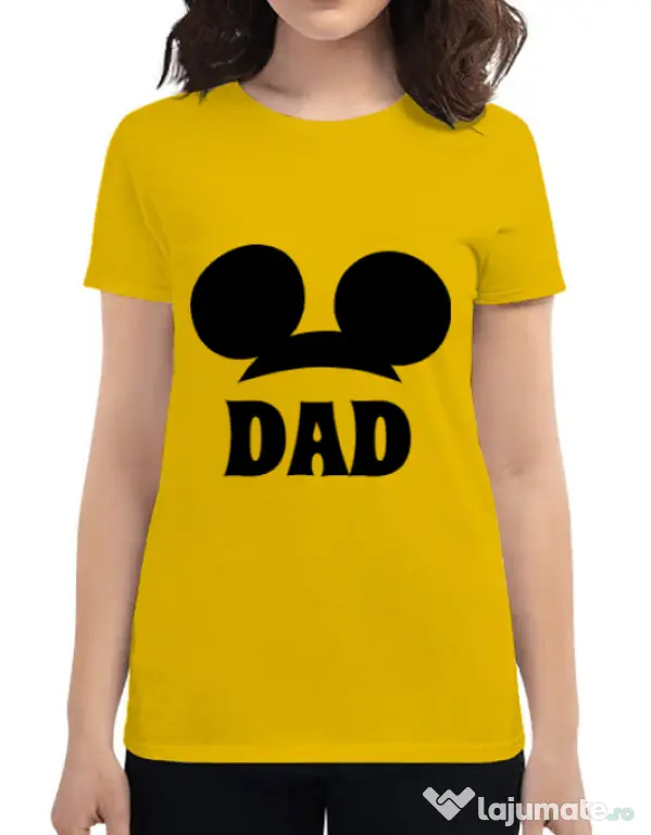 Tricou ADLER dama Mouse dad Galben
