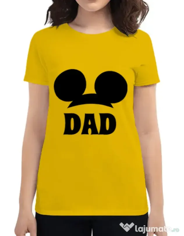 Tricou ADLER dama Mouse dad Galben