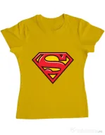 Tricou ADLER dama Superman Galben