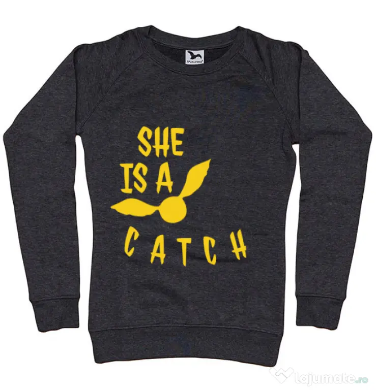 Bluza ADLER dama She is a catch Negru melanj