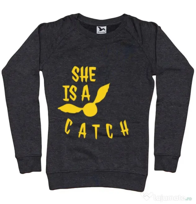 Bluza ADLER dama She is a catch Negru melanj