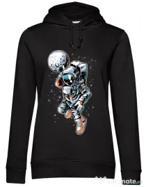 Hoodie dama cu gluga Astronaut Negru