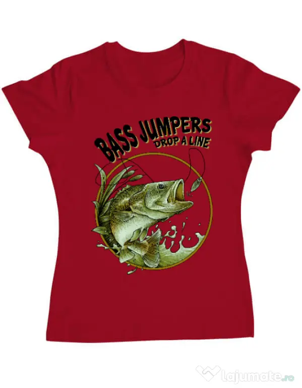 Tricou ADLER dama Bass jumpers drop a line Rosu