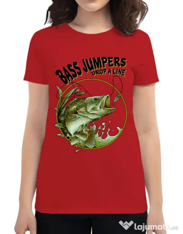 Tricou ADLER dama Bass jumpers drop a line Rosu
