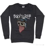 Bluza ADLER dama Born to ride Negru melanj