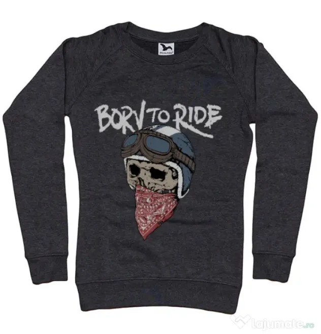 Bluza ADLER dama Born to ride Negru melanj