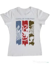 Tricou ADLER dama Game of Thrones Alb