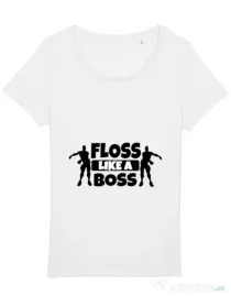 Tricou STANLEY STELLA dama Floss like a boss Alb