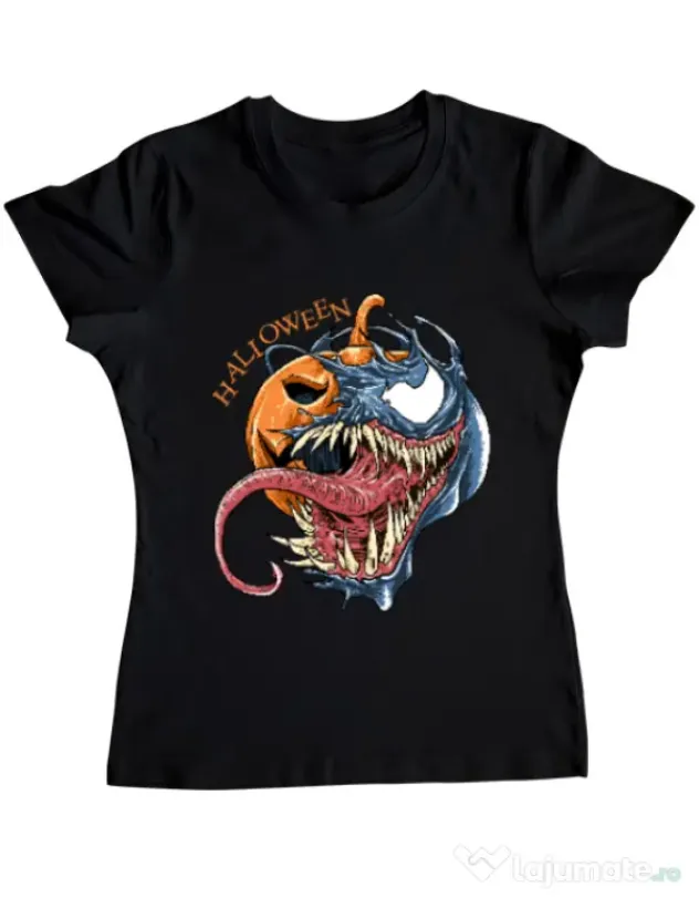 Tricou ADLER dama Halloween Venom Negru