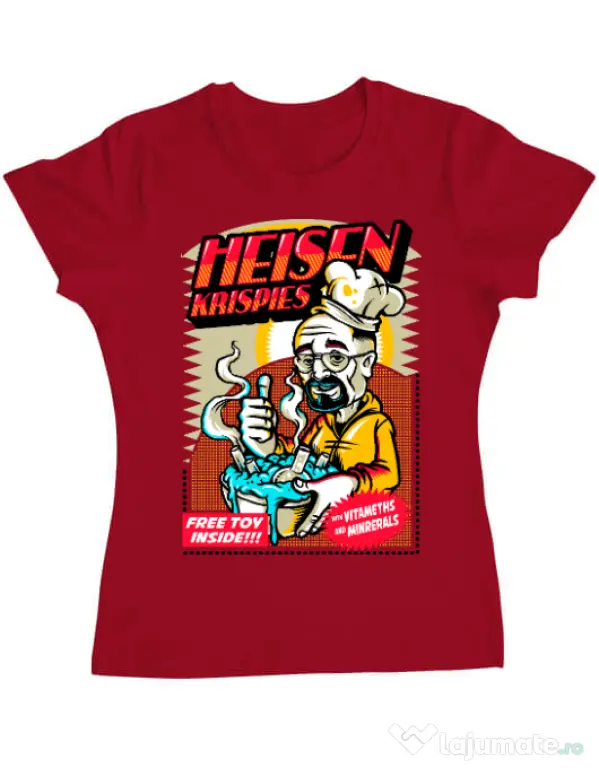 Tricou ADLER dama Heisen krispies Rosu