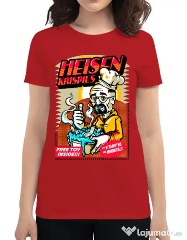 Tricou ADLER dama Heisen krispies Rosu