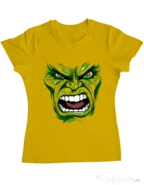 Tricou ADLER dama Hulk mask Galben