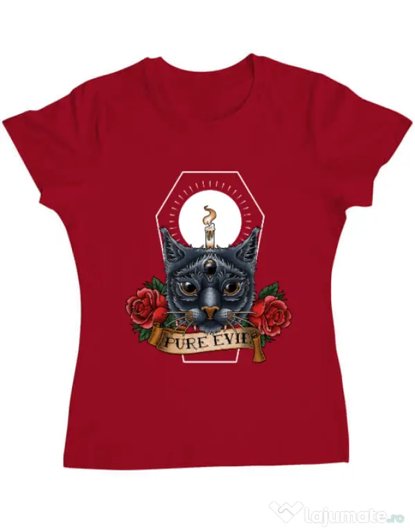 Tricou ADLER dama Pure evil Rosu