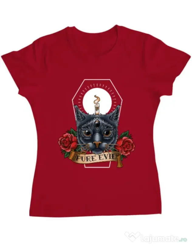 Tricou ADLER dama Pure evil Rosu
