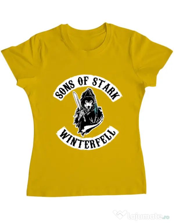 Tricou ADLER dama Sons of stark Galben
