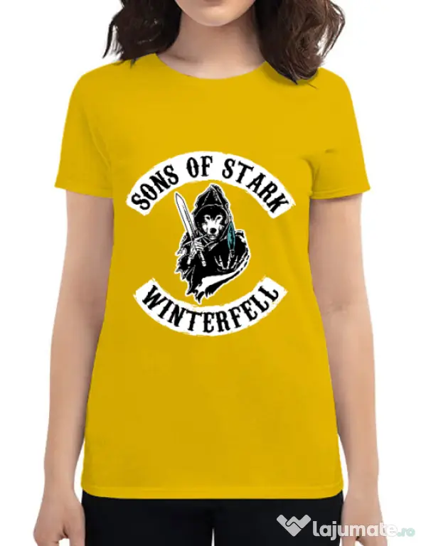 Tricou ADLER dama Sons of stark Galben