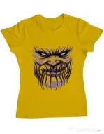 Tricou ADLER dama Thanos mask Galben