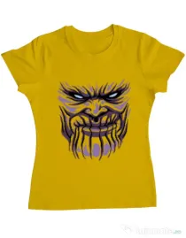 Tricou ADLER dama Thanos mask Galben