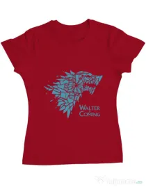 Tricou ADLER dama Walter is coming Rosu