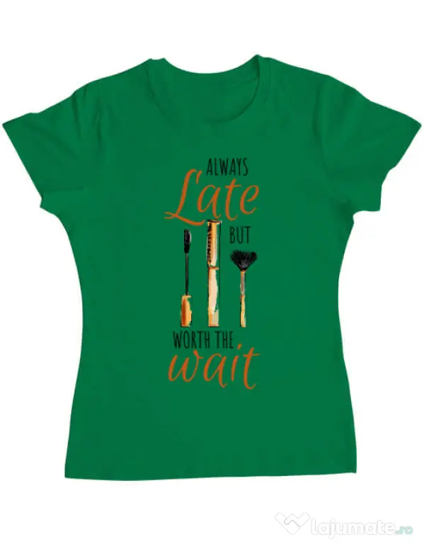 Tricou ADLER dama Always late Verde mediu