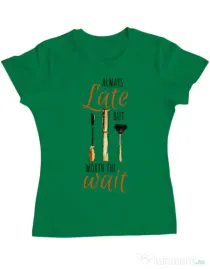 Tricou ADLER dama Always late Verde mediu