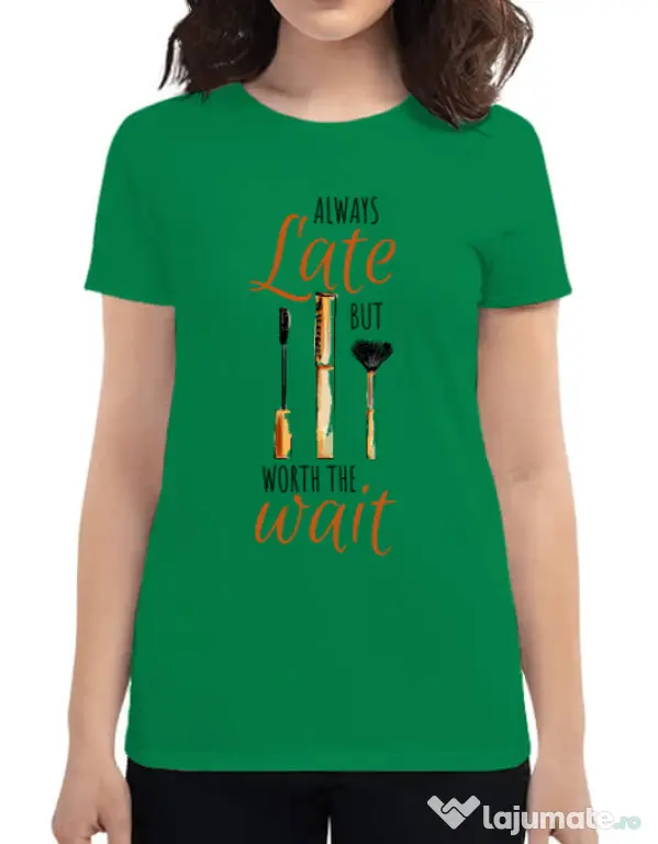 Tricou ADLER dama Always late Verde mediu