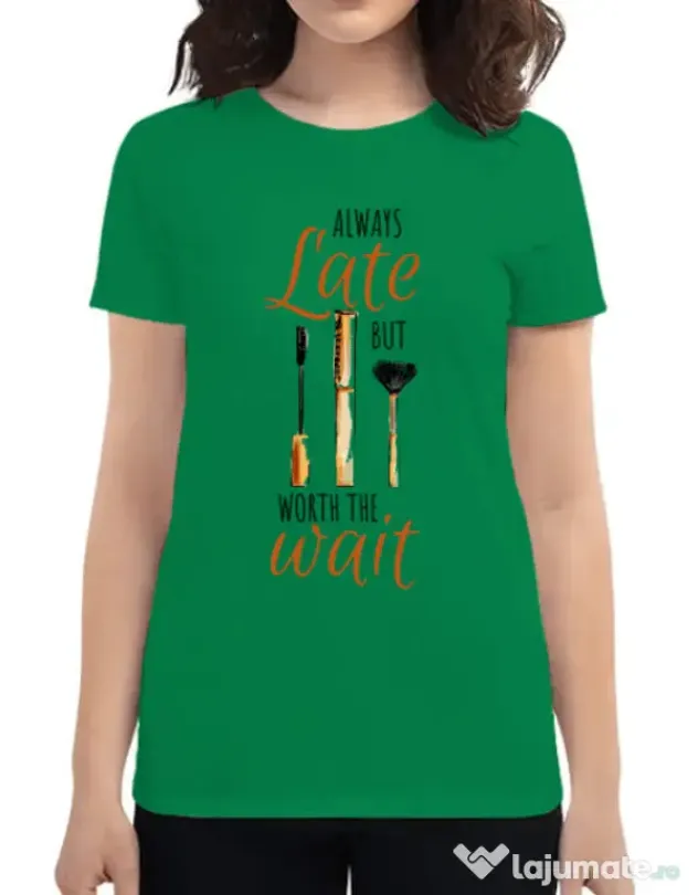 Tricou ADLER dama Always late Verde mediu