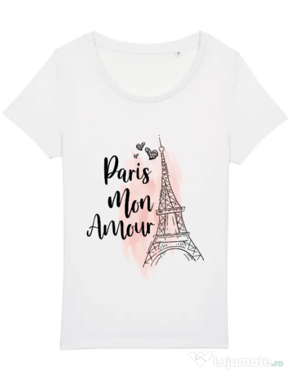 Tricou STANLEY STELLA dama Paris mon amour Alb