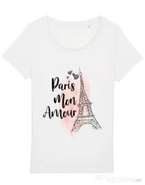 Tricou STANLEY STELLA dama Paris mon amour Alb