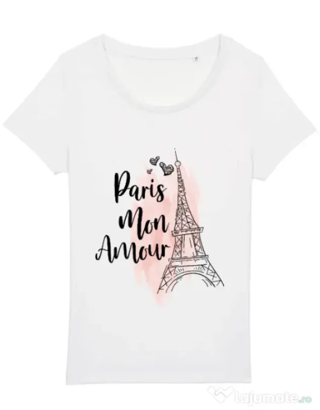 Tricou STANLEY STELLA dama Paris mon amour Alb