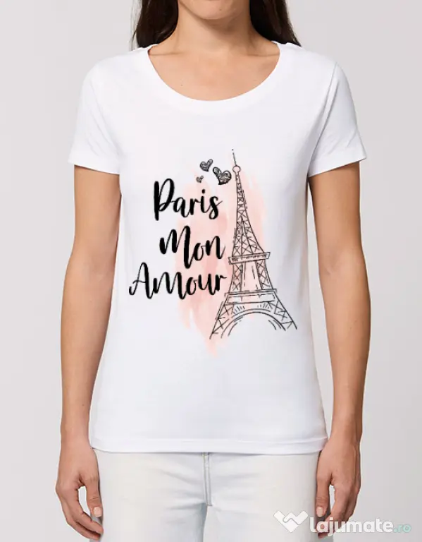 Tricou STANLEY STELLA dama Paris mon amour Alb