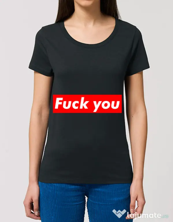 Tricou STANLEY STELLA dama Fuck you Negru