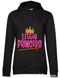 Hoodie dama cu gluga Little Princess Negru