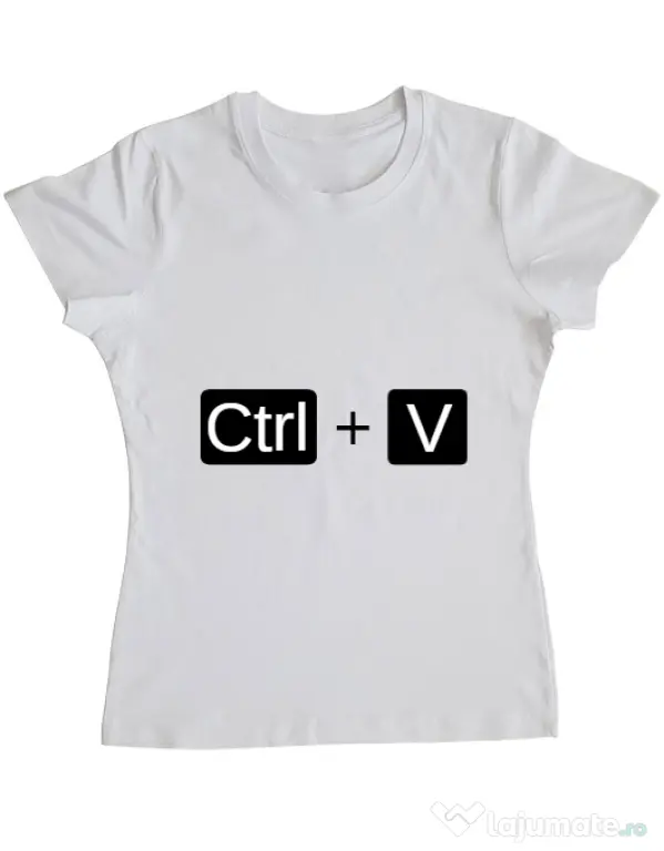 Tricou ADLER dama Ctrl Paste Alb