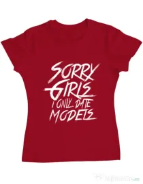 Tricou ADLER dama Sorry girls Rosu