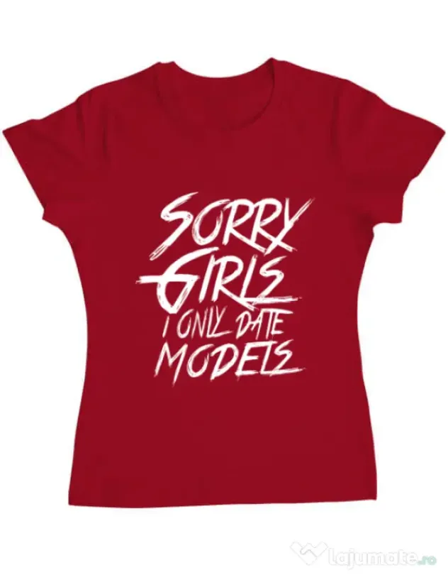 Tricou ADLER dama Sorry girls Rosu