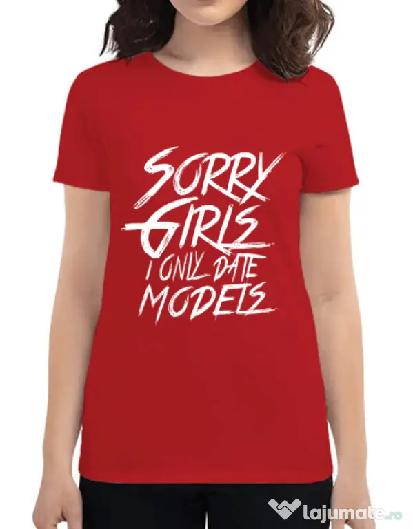 Tricou ADLER dama Sorry girls Rosu