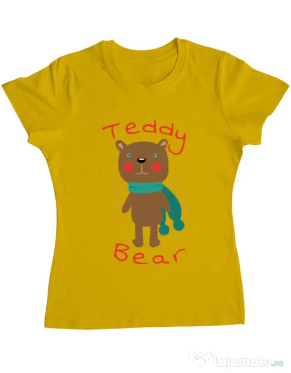 Tricou ADLER dama Teddy bear Galben
