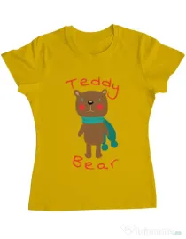 Tricou ADLER dama Teddy bear Galben