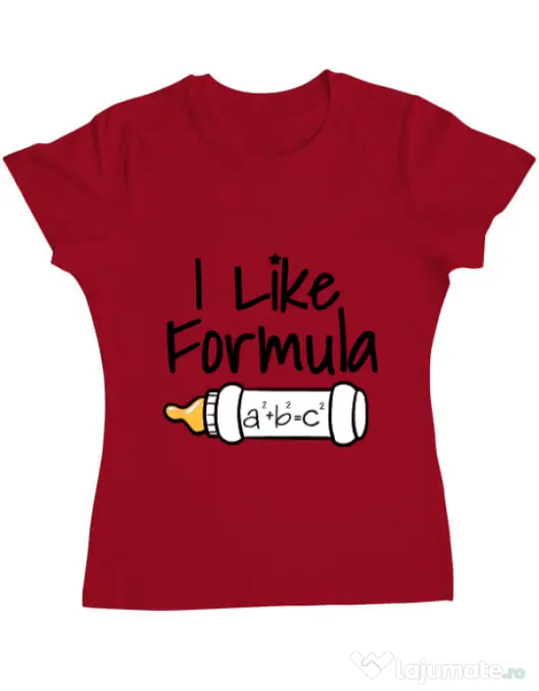 Tricou ADLER dama I like formula Rosu